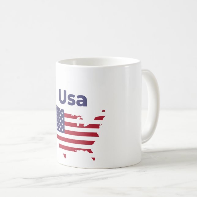 Mug cafés flag usa new desgin  kaffeetasse (VorderseiteRechts)