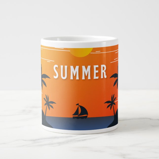 Mug coffee sample island summer  Jumbo-Tasse (Vorderseite)