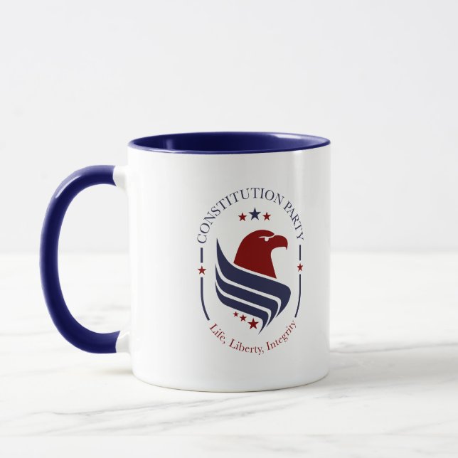 Mug, Constitution Party, Eagle, oval Coffee Mug Tasse (Links)
