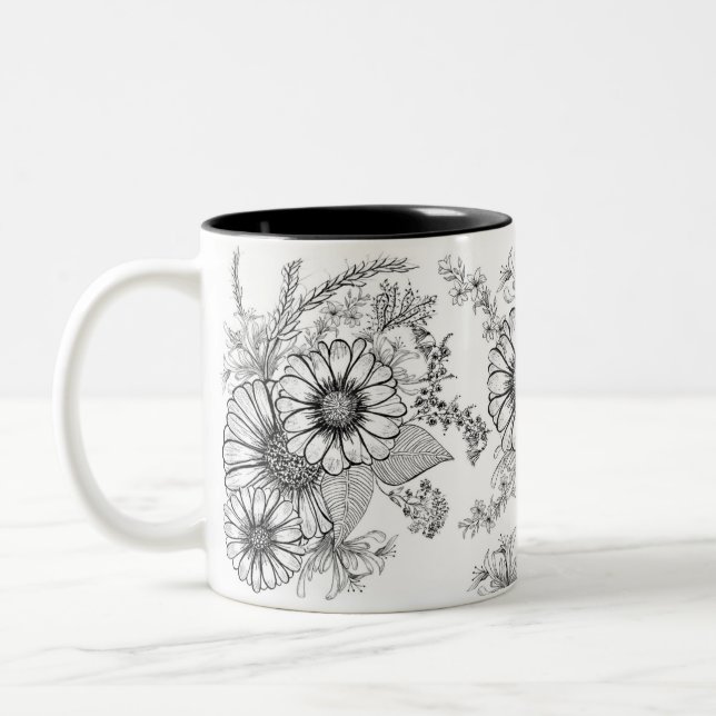 Mug Daisy Floral  Zweifarbige Tasse (Links)