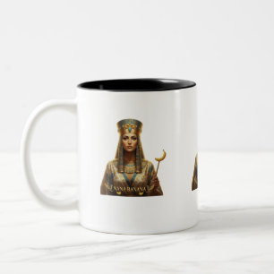 Mug der altägyptischen Königsfamilie – Whimsical P Zweifarbige Tasse