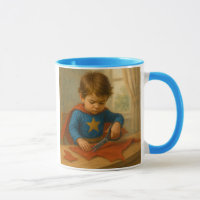 Mug, ein Kind stellt seine Verkleidung her.