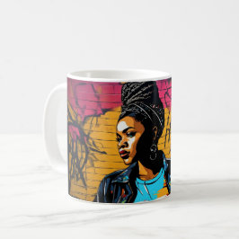 Mug GRAFFITI ART BLACK WOMEN 05 Kaffeetasse