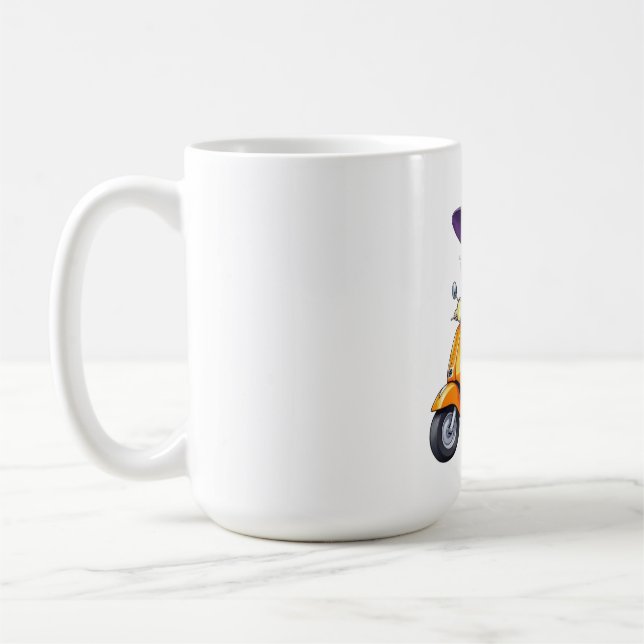 Mug Großmutter Chibi-Hexe auf Scoote Kaffeetasse (Links)