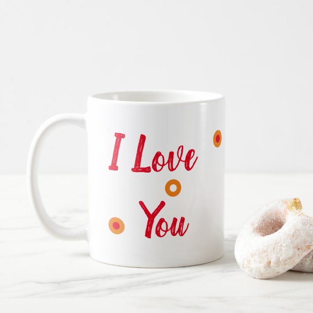 Mug I Love You Kaffeetasse (Mit Donut)