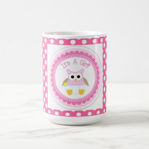 Mug/It ist ein Mädchen mit rosa Tupfen Kaffeetasse
