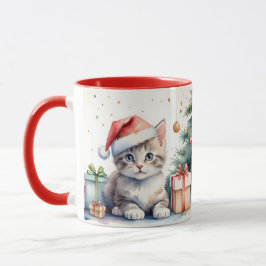 Mug Katze in Weihnachtsstimmung. Tasse
