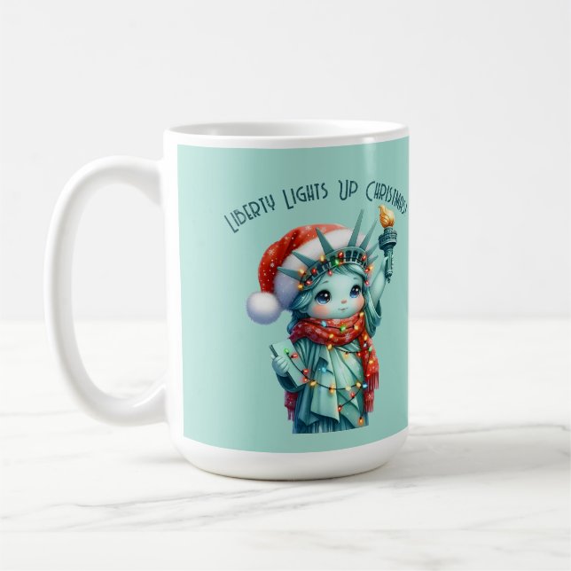 Mug Liberty Lights Up Christmas! 🎄 Kaffeetasse (Links)