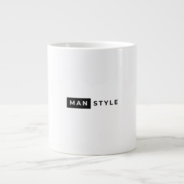 Mug logo man style Jumbo-Tasse (Vorderseite)