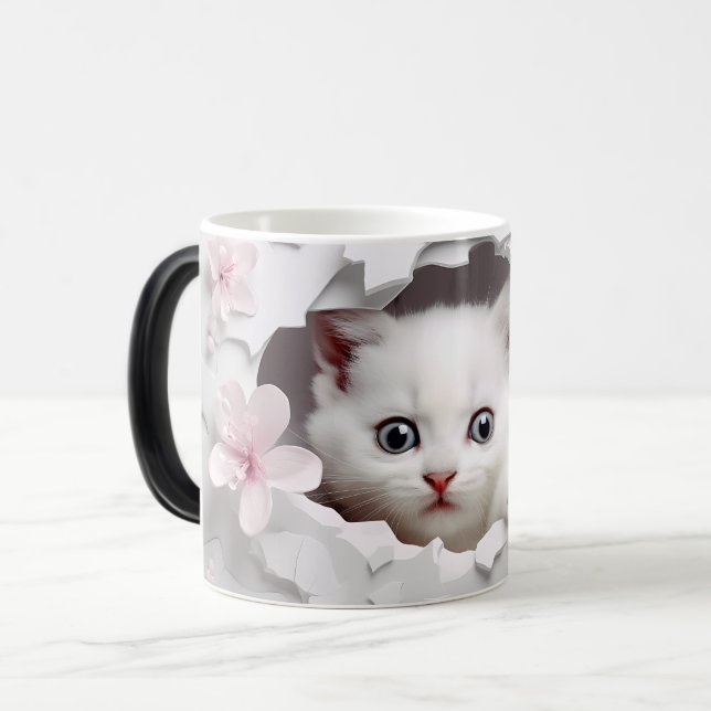 Mug Magic 3D cat Verwandlungstasse (Vorderseite Links)