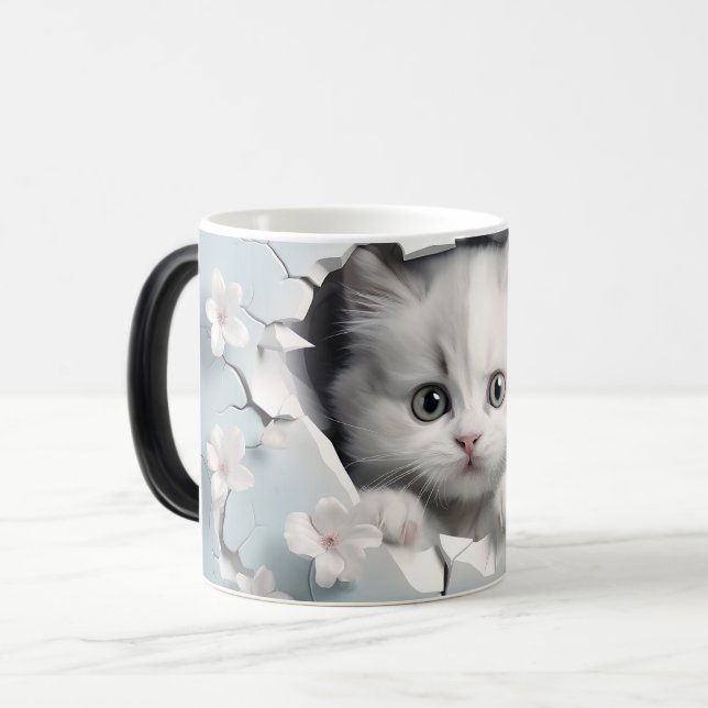 Mug Magic 3D cat Verwandlungstasse (Vorderseite Links)