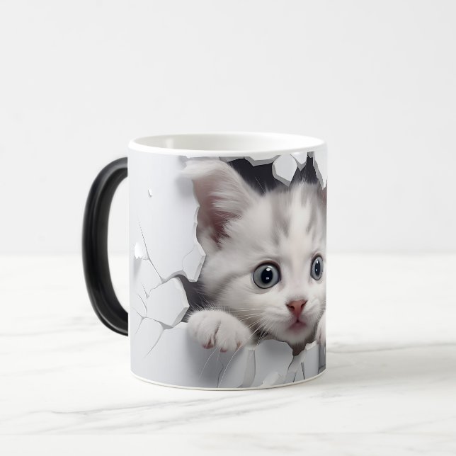 Mug Magic 3D cat Verwandlungstasse (Vorderseite Links)