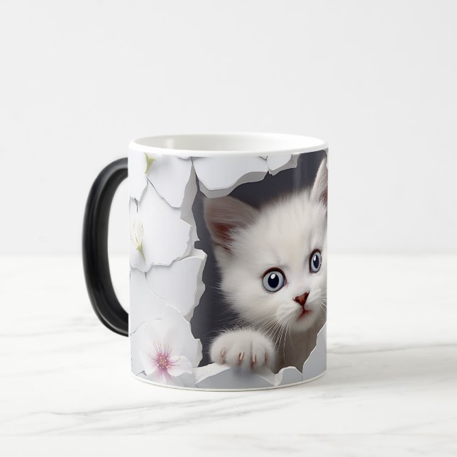 Mug Magic 3D cat Verwandlungstasse (Vorderseite Links)