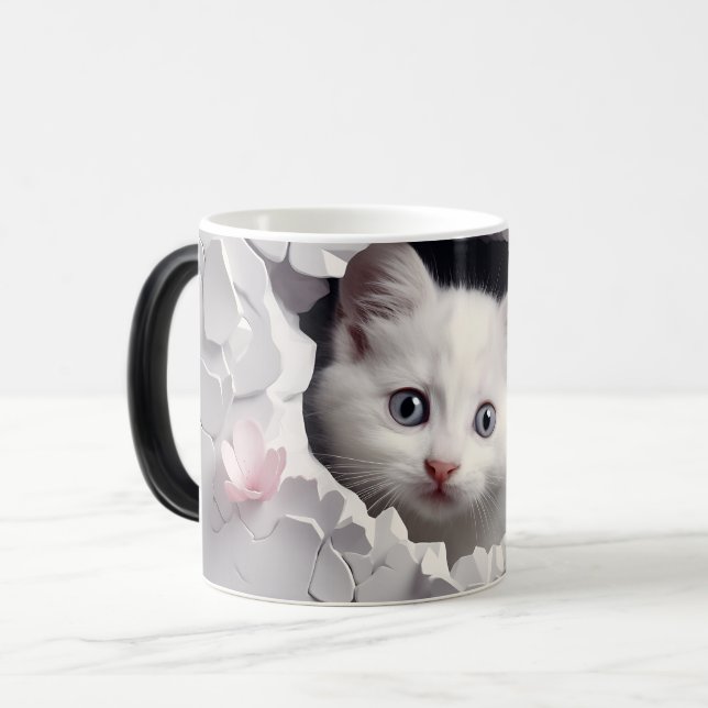 Mug Magic 3D cat Verwandlungstasse (Vorderseite Links)