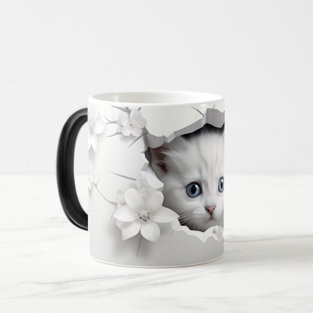 Mug Magic 3D cat Verwandlungstasse (Vorderseite Links)