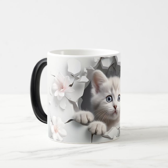 Mug Magic 3D cat Verwandlungstasse (Vorderseite Links)