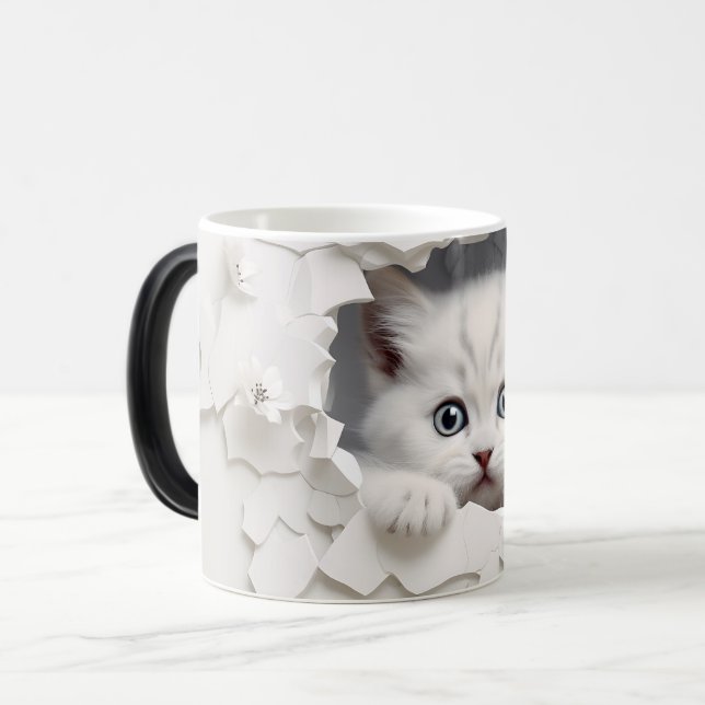 Mug Magic 3D cat Verwandlungstasse (Vorderseite Links)
