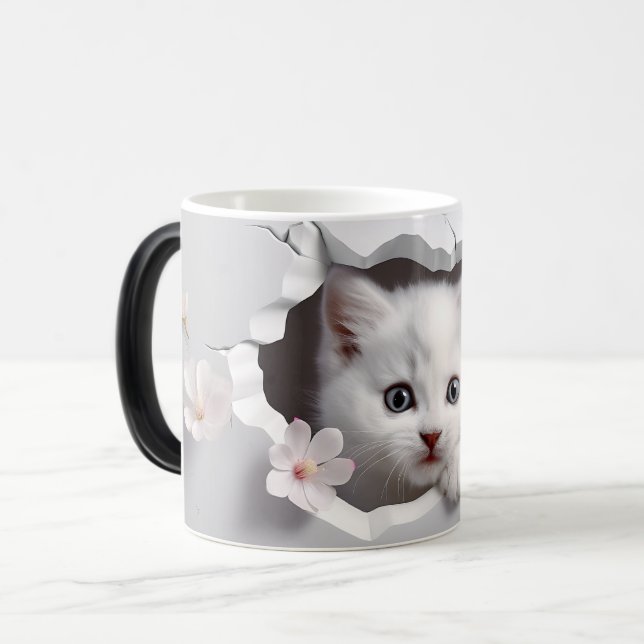 Mug Magic 3D cat Verwandlungstasse (Vorderseite Links)