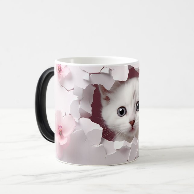 Mug Magic 3D cat Verwandlungstasse (Vorderseite Links)
