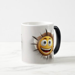 Mug Magic Face Emoticon Break Through Verwandlungstasse