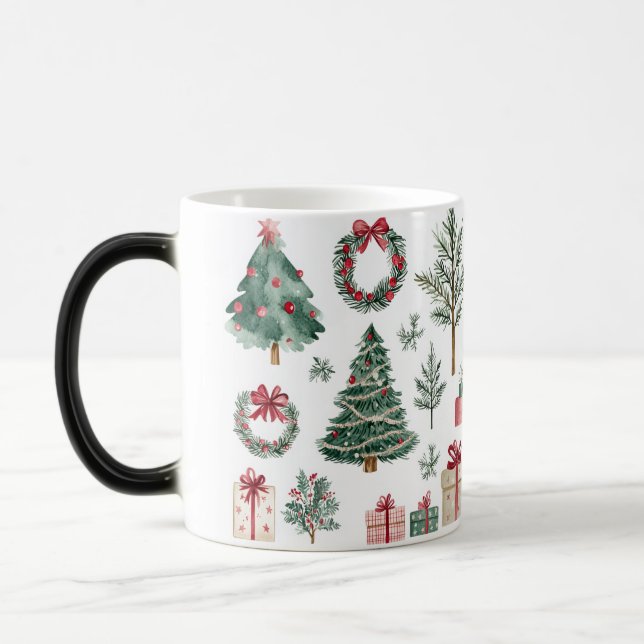 Mug Magic Festive Vintage Verwandlungstasse (Links)