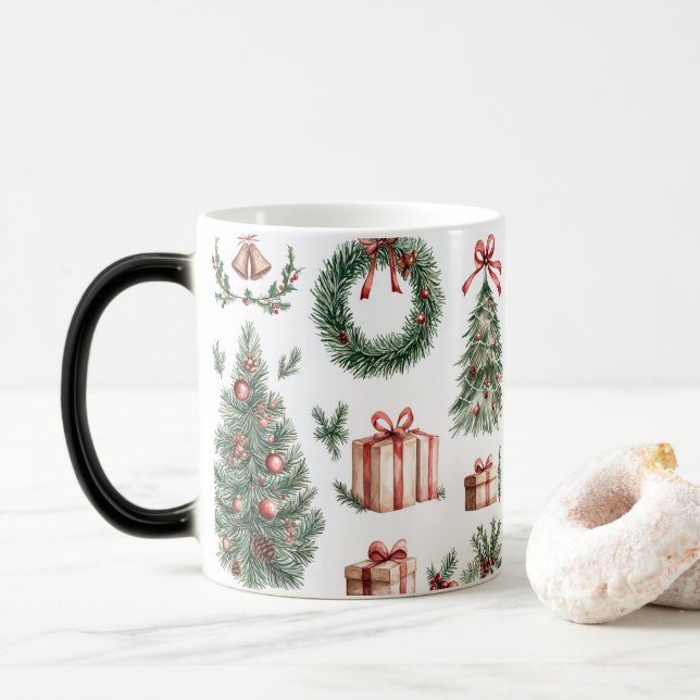 Mug Magic Festive Vintage Verwandlungstasse (Mit Donut)