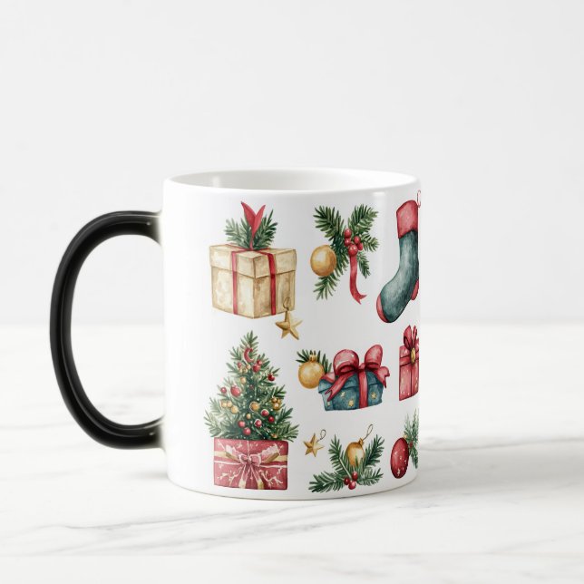 Mug Magic Festive Vintage Verwandlungstasse (Links)