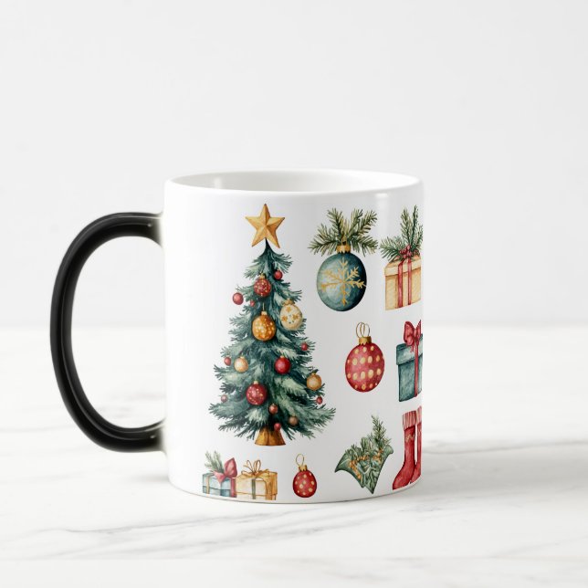 Mug Magic Festive Vintage Verwandlungstasse (Links)