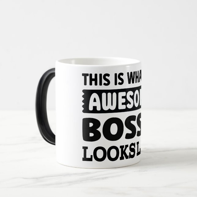 Mug Magic Funny Office Coffee Quotes Verwandlungstasse (Vorderseite Links)