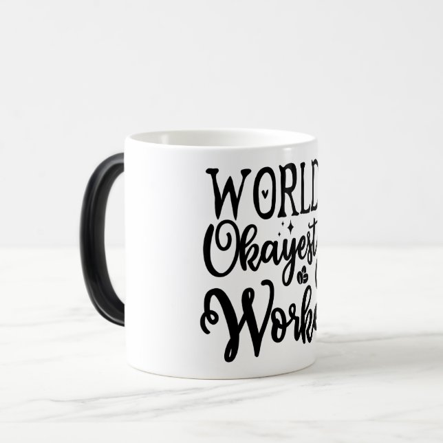 Mug Magic Funny Office Coffee Quotes Verwandlungstasse (Vorderseite Links)