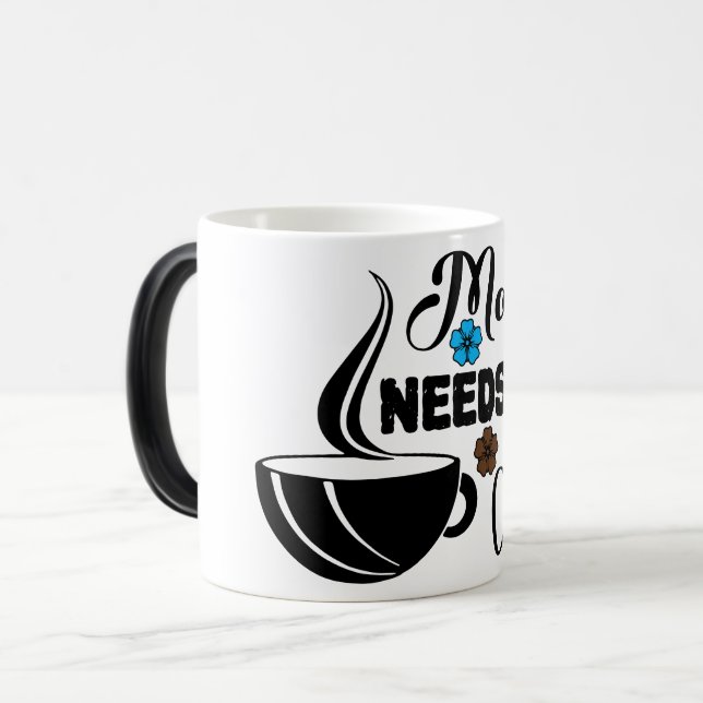 Mug Magic Funny Office Coffee Quotes Verwandlungstasse (Vorderseite Links)