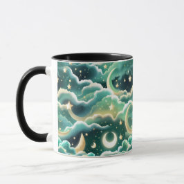 Mug - Mint Green Celestial Moon Tasse