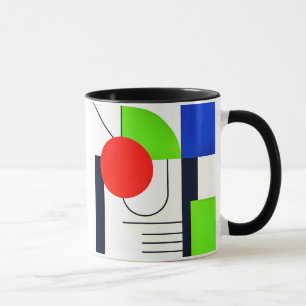 Mug mit geometrischen Farbdesigns. Tasse
