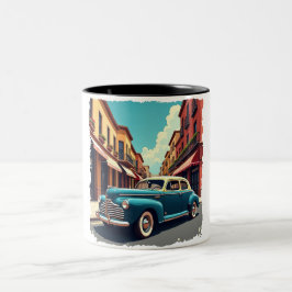 Mug mit Oldtimer aus den 1940ern Zweifarbige Tasse