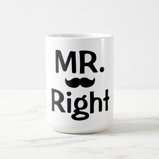 Mug/Mr berichtigen mit dem Schnurrbart Tasse (Mittel)
