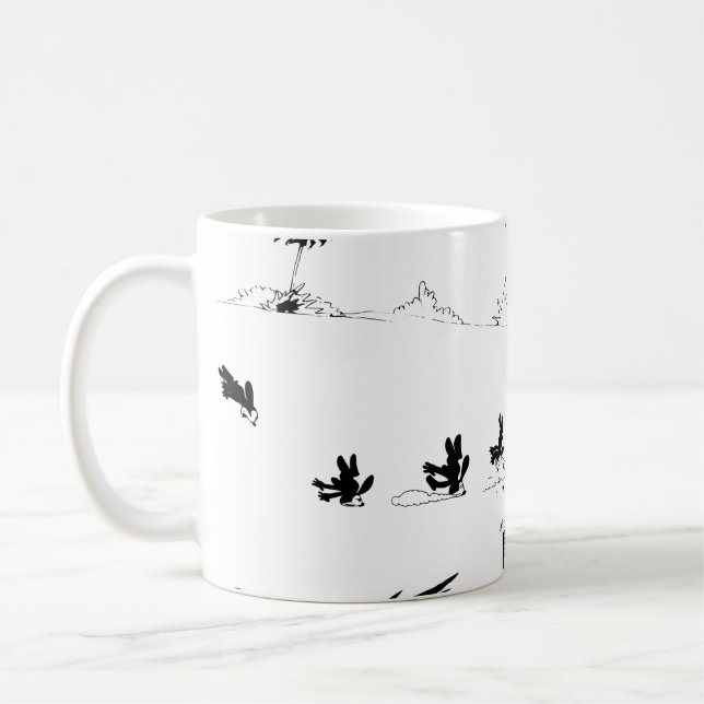 Mug - Oswald - Running from the Lion Background Ed Kaffeetasse (Links)