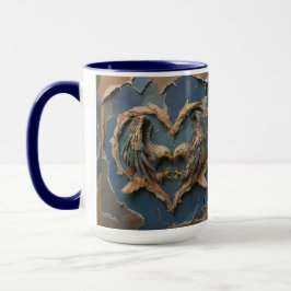 Mug Paper Cut Eagle Two Souls One Heart Tasse
