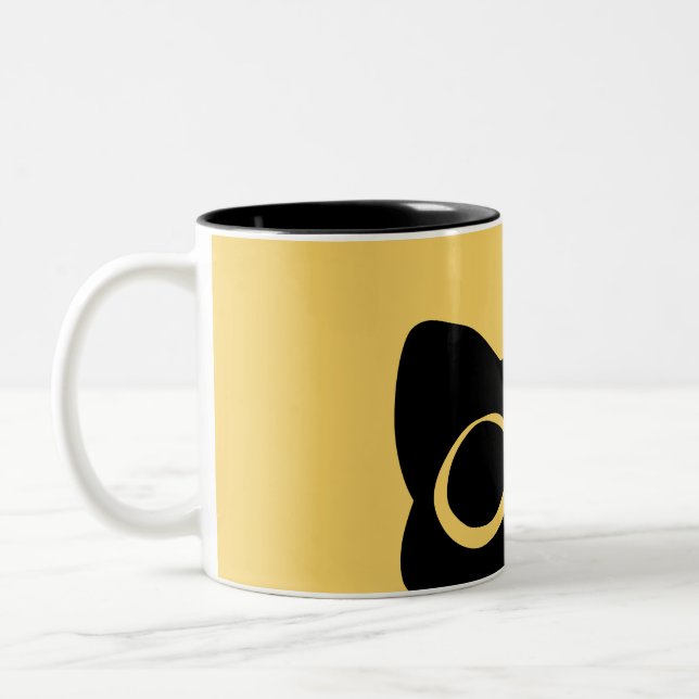 Mug Peeking Cat Zweifarbige Tasse (Links)