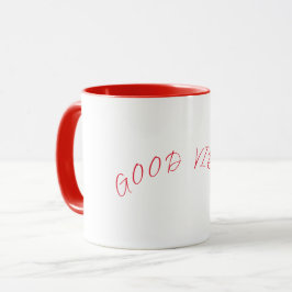 Mug Red & White (Good Vibes) Tasse