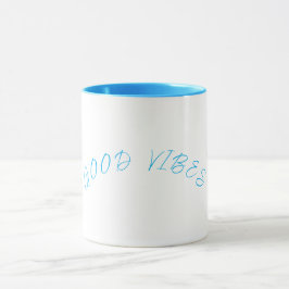 Mug Sky Blue & White (Good Vibes) Tasse