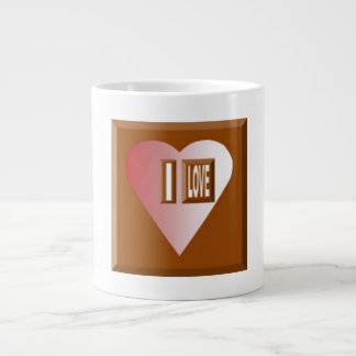 Mug Specialty Jumbo Blanche I LOVE CHOCOLATE Jumbo-Tasse