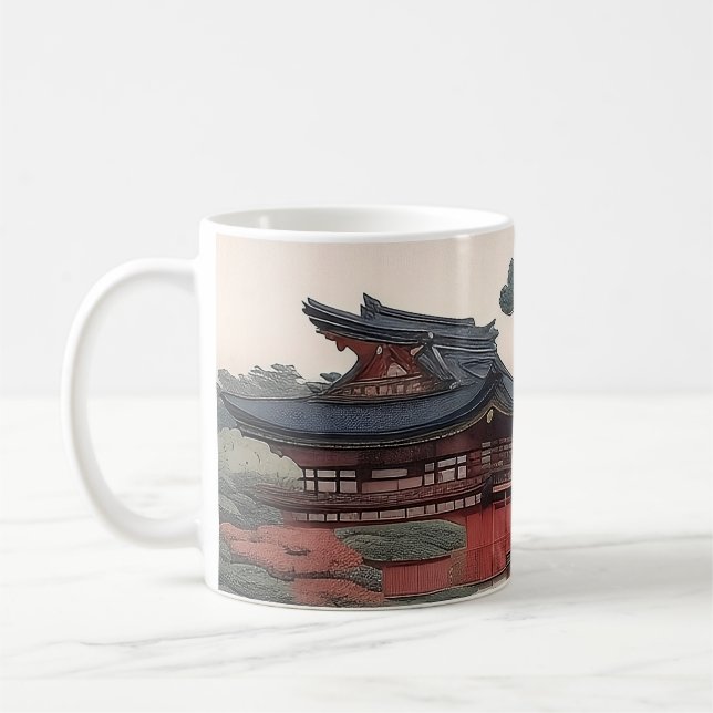 Mug – Tempel am Fluss – Japan Kaffeetasse (Links)