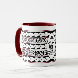 Mug Tribal Ethnic Bordeaux Tasse