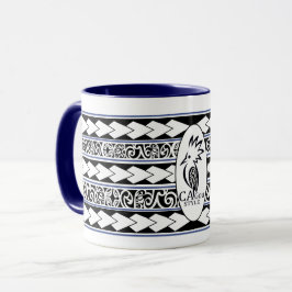 Mug Tribal Ethnic Marine Blue Tasse