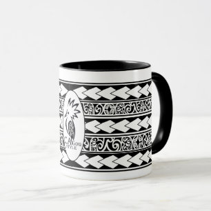 Mug Tribal Ethnic Noir Tasse