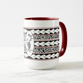 Mug Tribal Ethnic Rouge Bordeaux Tasse
