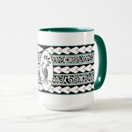 Mug Tribal Ethnic Vert Chasseur Tasse