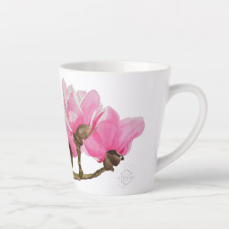 Mug watercolor painting Magnolia Milchtasse
