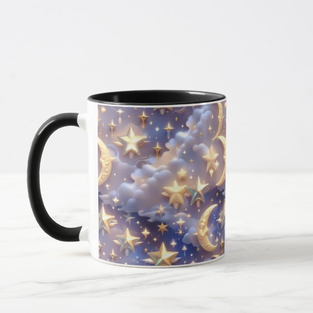 Mug - White Celestial Moon Tasse (Links)
