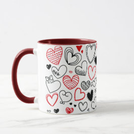 Mug with hearts as a gift for mum tasse